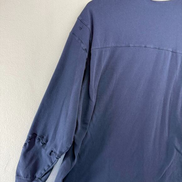 Michigan Wolverines Rugby Shirt men's XL Blue Nike Campus Collection REPAIRED - Picture 12 of 15